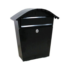 Black Wall Mounted Mailbox, Lockable Metal Post Box with Rustic Style and WeatherResistant Finish for Home