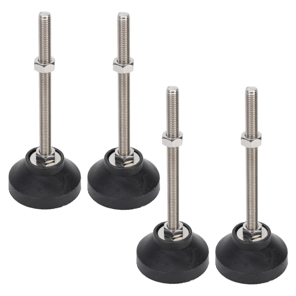 M8 Furniture Leveling Feet 100Mm Adjustable Levelers Set Of 4 With Non Slip Rubber Base For Tables And Cabinets 9073542012023