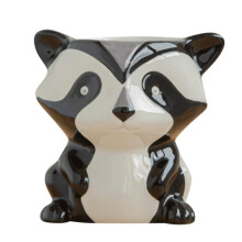 Cute Ceramic Animal Succulent Planter with Controlled Drainage System, Mini Indoor Cactus Pot for Desk Decoration