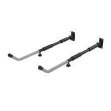 Foldable Aluminum Surfboard Rack with EVA Padding, Telescopic Adjustable Wall Mount for Garage Storage