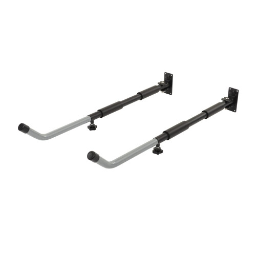 Foldable Aluminum Surfboard Rack with EVA Padding, Telescopic Adjustable Wall Mount for Garage Storage