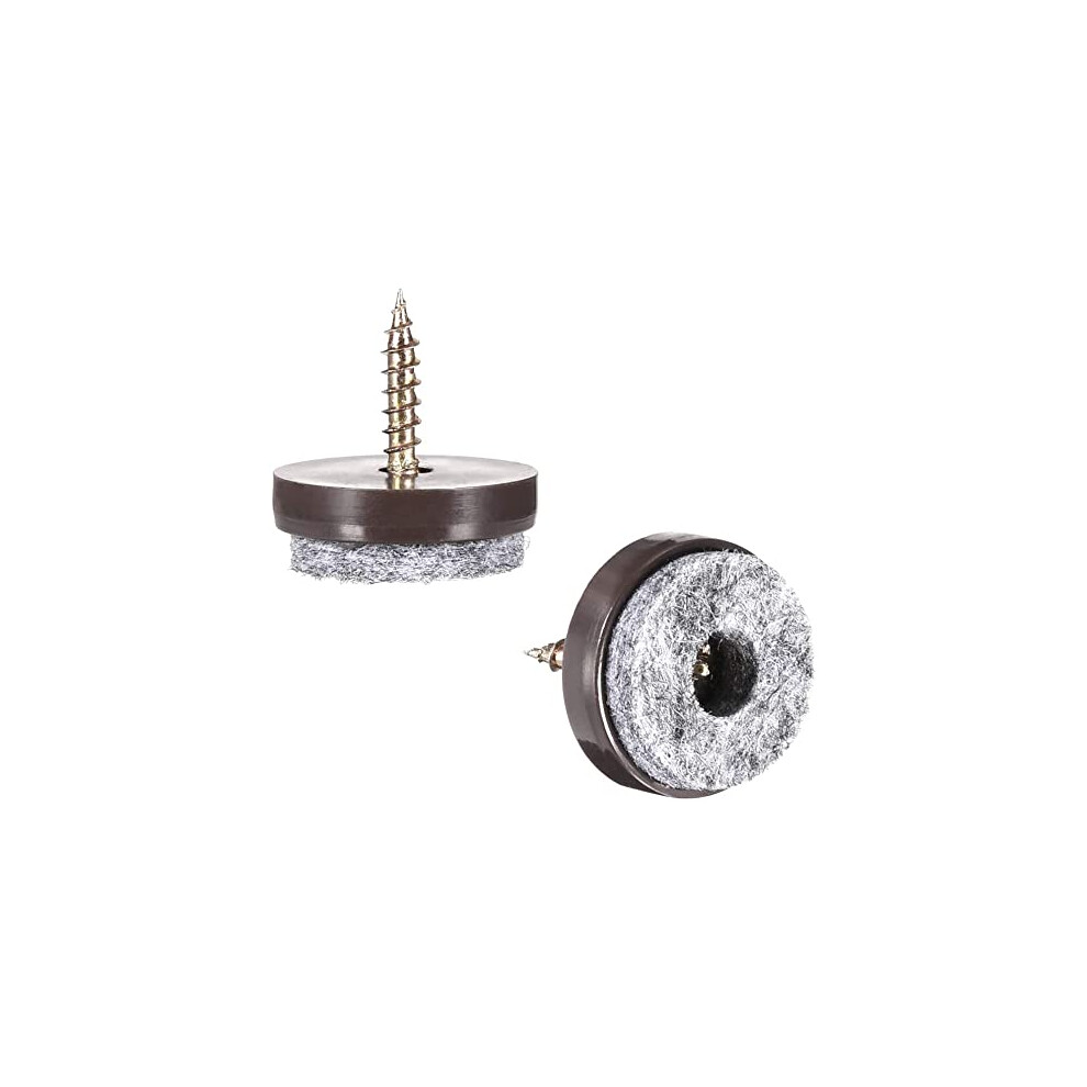 22Mm Screw In Furniture Felt Pads For Chairs, Durable Floor Protectors With Noise Reduction, 30Pcs 9351714492157