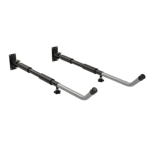 Foldable Aluminum Surfboard Rack with EVA Padding, Telescopic Adjustable Wall Mount for Garage Storage 1