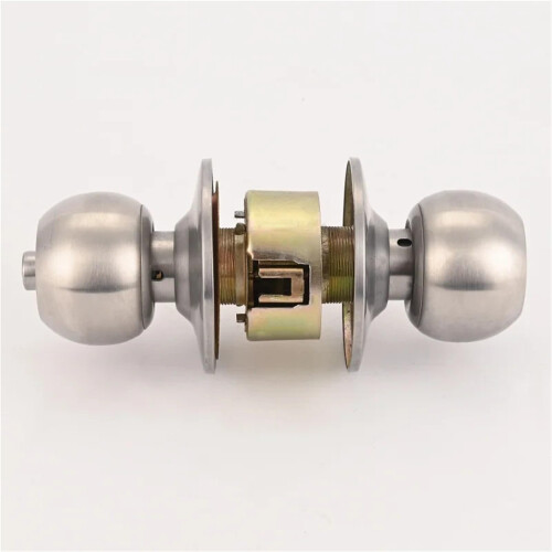 Stainless Steel Door Handle Lock Set with Privacy Lock Function for Bedroom and Bathroom, Includes Keys 1
