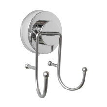 Heavy Duty Suction Cup Towel Hook for Bathroom, No Drill RustResistant Double Holder for Tile and Glass