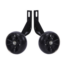 Kids Bike Training Wheels 18 Inch Black, Adjustable Heavy Duty Bicycle Stabilizers with Enhanced Balance Support