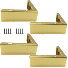 Gold Furniture Legs Set 4pcs Heavy Duty Metal Sofa Legs for Cabinet Couch Bed Easy DIY Install