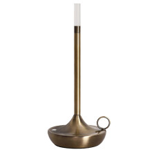 (Brown) Rechargeable Wireless Touch Lamp Camping Candle Creative Lamp Rechargeable Usb-C Desk Lamp