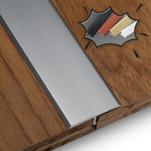 Durable Aluminum Floor Transition Strip for Doorways, T Shape Threshold Trim, Gray 3.3cm Seamless Gap Cover