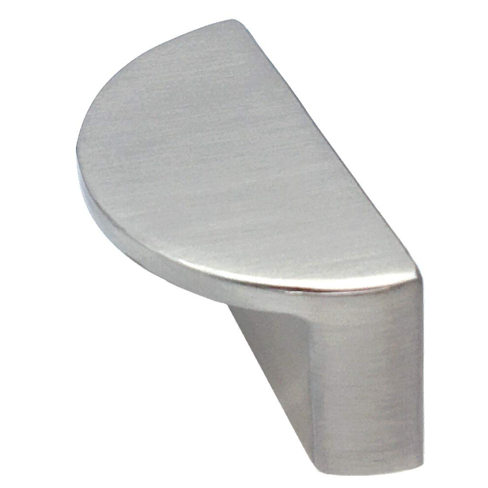Brushed Nickel Half Moon Cabinet Drawer Pulls 1.25 Inch Center Zinc Alloy Dresser Handles 9771547868699