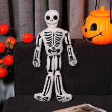 (80cm, Skeleton) Skeleton Plush Pillow Halloween Prank Doll Scary Bone Stuffed Animal Gift