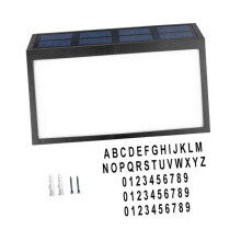 Solar House Number Light with Numbers, Waterproof Solar Address Sign for Outdoor, Auto Dusk Sensor
