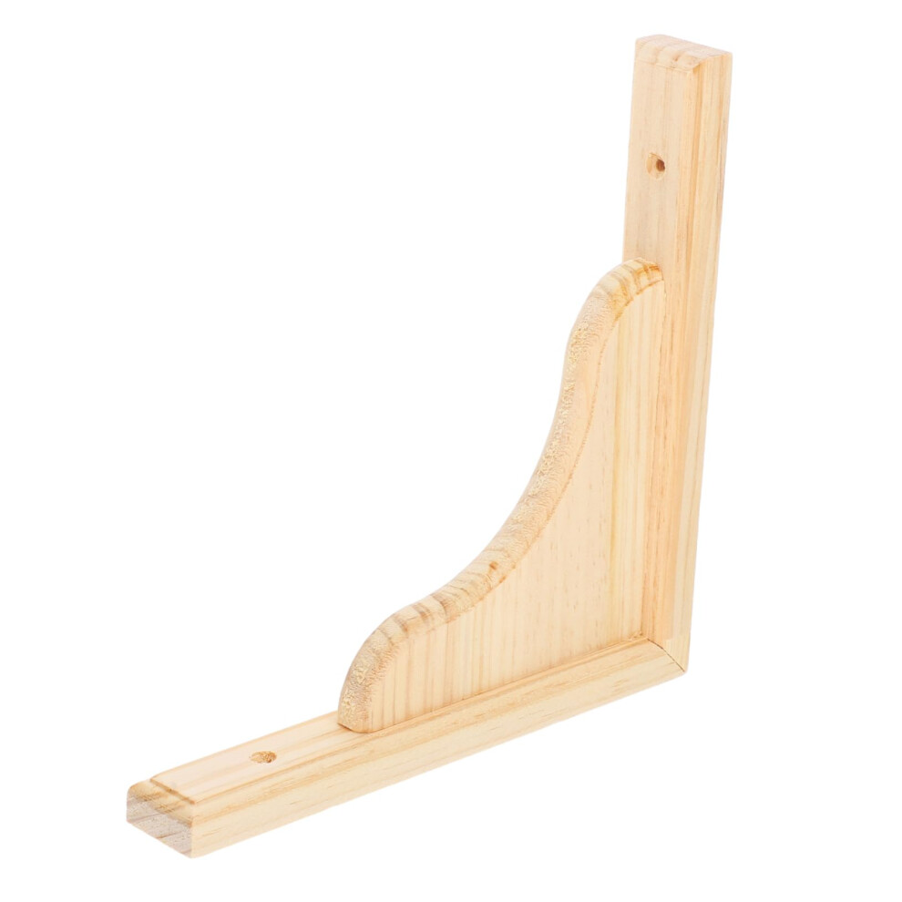 Wood Shelf Brackets 2Pack Solid Wood Triangular Design Rustic Wall Shelf Support Set 9330225344117