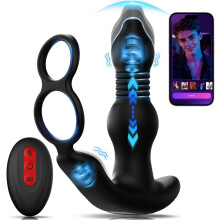 Thrusting Prostate Massager Male Sex Toys for Men, AI Sync Anal Toys with 3 Thrust 10 Vibrating & Cock Ring