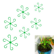 Plant Support Clips 6pcs Adjustable Climbing Plant Stem Support Set for Indoor Outdoor Use Green
