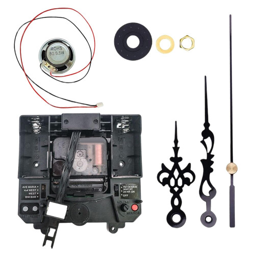Pendulum Clock Movement Kit with Hands, Silent Quartz Replacement Parts, Easy DIY Installation