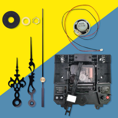 Pendulum Clock Movement Kit with Hands, Silent Quartz Replacement Parts, Easy DIY Installation 1