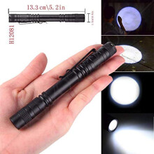 BlueSunshine 600 Lumens XPE LED Penlight Flashlight with Pocket Clip for Inspection, Battery Not Included