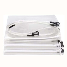 Clear PVC Tarpaulin 13.7 Mil Heavy Duty Waterproof Tarp with Reinforced Eyelets for Greenhouse Outdoor Use