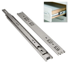 Heavy Duty Ball Bearing Drawer Slides Full Extension Side Mount Runners 24 Inch Black Steel Pair
