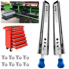 Heavy Duty Locking Drawer Slides 38 Inch, Full Extension Ball Bearing Side Mount, 250 lb Capacity, Lockin Lockout Design