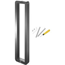 Stainless Steel Door Handle for Glass Shower Door, Modern Black BacktoBack Pull Handle, RustResistant 72.5cm