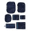 7pc Navy Blue Polyester Luggage Packing Cubes 3