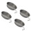 Pack of 4 Stainless Steel Plates Set Rust‑Resistant Stackable Tableware for Camping and Dining 1
