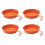Pack of 4 Stainless Steel Plates Set Rust‑Resistant Stackable Tableware for Camping and Dining 5