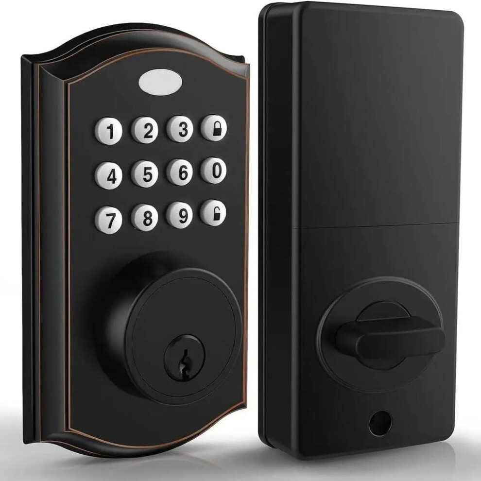 Keyless Entry Door Lock With Electronic Keypad, Auto Lock, Backup Key Access, Weatherproof For Home 9330225344384