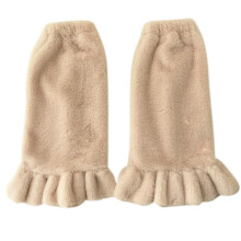 Leg Warmers for Women Warm Plush Flannel Ruffled Hem KneeLength Soft Winter Layer for Boots