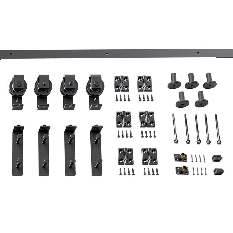 Heavy Duty Bifold Door Hardware Kit With Quiet Smooth Sliding Track, Durable Steel Rollers For Home 9771547869276