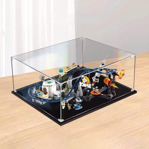 Acrylic Display Case for  31142 Space Coaster, Clear Dust Protection, Transparent 3mm Panel 1