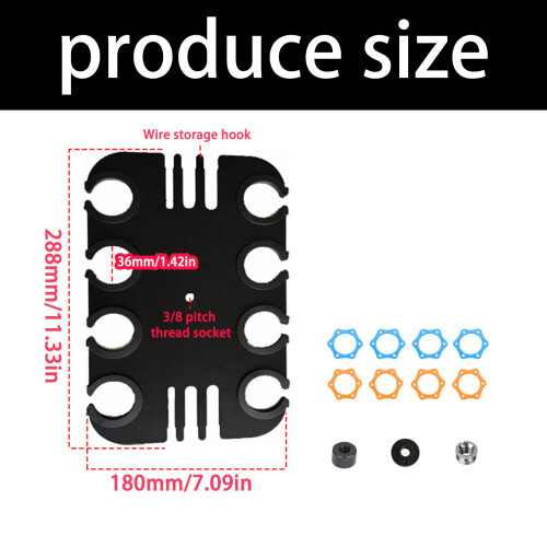 Support de stockage en acier résistant de microphones avec 8 2