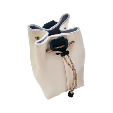 Sac de rangement en cuir PU pour-beigegris taille moyenne