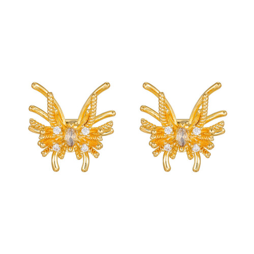 1pair Lightweight Earphone Charms Featuring Intricate-Gold