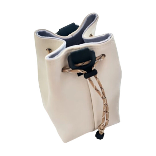 PU Leather Camera Storage Bag Lightweight-beigegray large