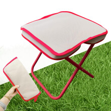 Lightweight Khaki Camping Chair – Compact Folding Stool for Hiking, Fishing, and Outdoor Travel