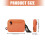 Nylon Travel Storage Pouch With Multiple Pockets For-Orange 4