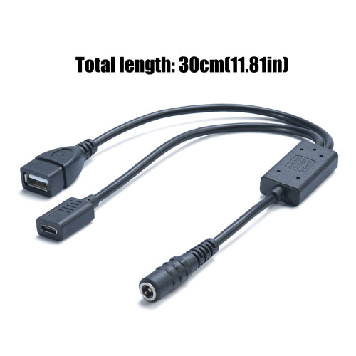 Câble de chargement Compact DC5.5x2.1mm vers USB femelle, pour 2