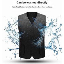 (L, without Power Bank) USB Electric Heated Jackets Vest Coat Thermal Warm Heat Pad Body Warmer Unisex