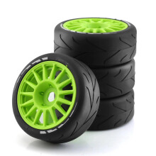 RC Car Wheels and Tires 1/8 Scale Wear‑Resistant Soft Rubber ‑Grip Racing Performance 4pcs