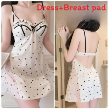 (LightYellow,XL)Camicia da notte traspirante in seta ghiaccio con scollo a V e taglio smanicato per rilassarsi a casa hotel o
