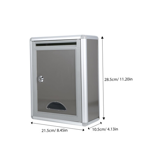 Locking Wall Mounted Mailbox, Weather Resistant Stainless Secure Drop Box for Office and Community Use 1