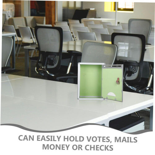 Locking Wall Mounted Mailbox, Weather Resistant Stainless Secure Drop Box for Office and Community Use 2