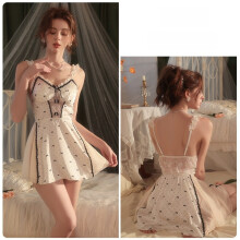 (Champagne,XL)Set Pigiama Con Tessuto Seta Ghiaccio Per Donna Comodo Salotto Sonno E