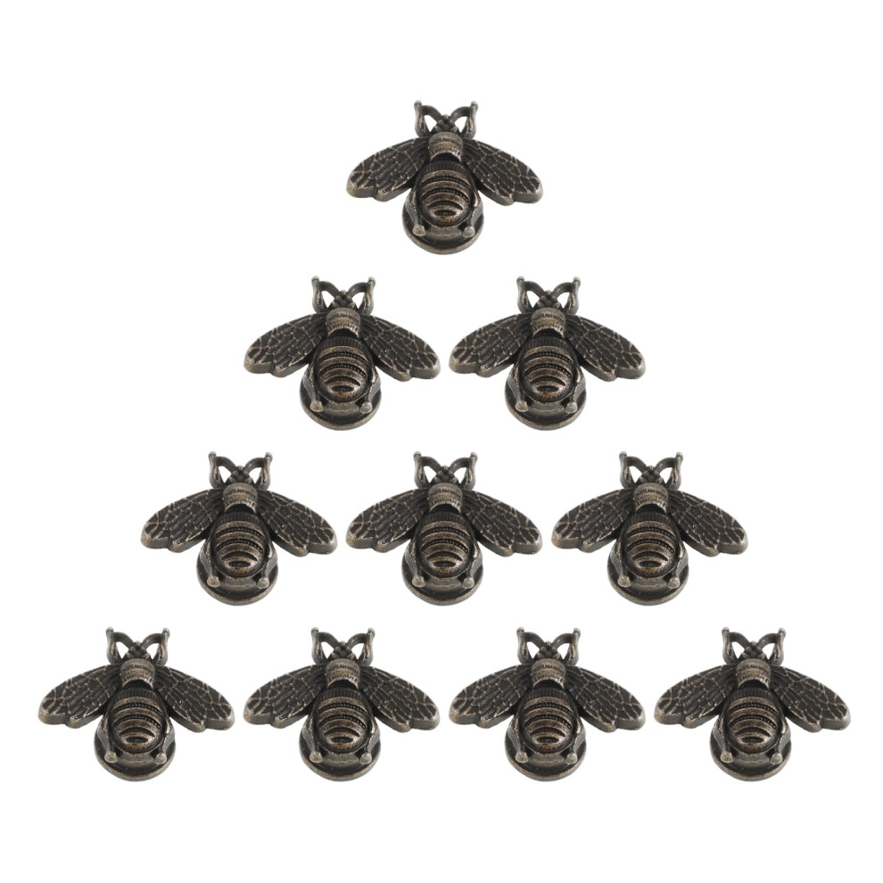 10Pcs Vintage Bee Cabinet Knobs, Rustresistant Alloy Drawer Pulls For Furniture Decor 9330225345176