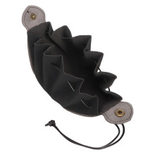 PU Leather Dice Bag 1.6oz 45g Drawstring Black