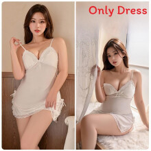 (White,XL)Camicia da notte corta donna con scollo a V e materiale elasticizzato per uso casa e soggiorno hotel