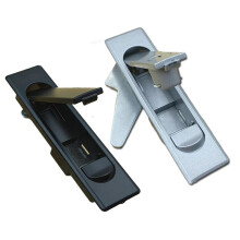 Glass Showcase Lock Push Button Cabinet Latch Black No Key Zinc Alloy Display Lock 1Pcs